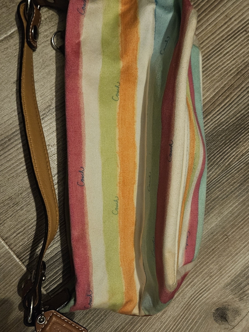 Coach Multicolor Striped Mini Bag